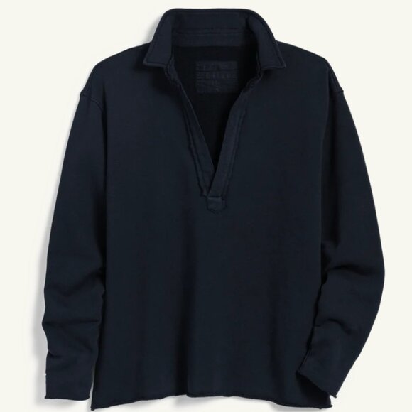 Frank & Eileen NWOT Triple Fleece Patrick popover henley Navy - small - Picture 2 of 11
